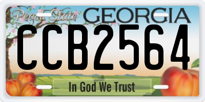 GA license plate CCB2564