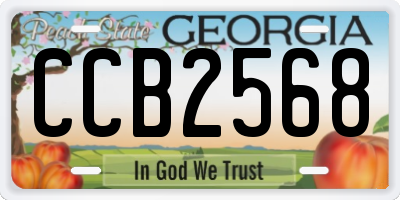 GA license plate CCB2568