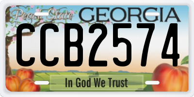 GA license plate CCB2574