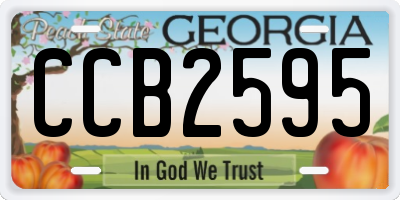 GA license plate CCB2595