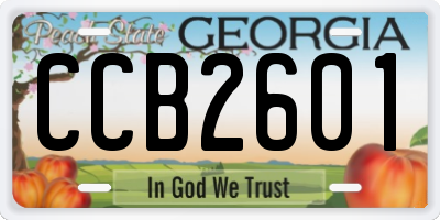 GA license plate CCB2601