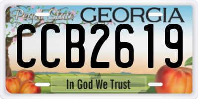GA license plate CCB2619