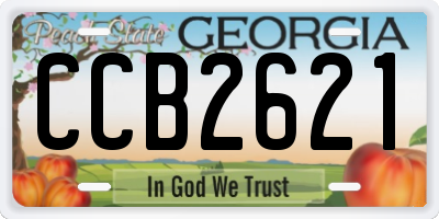 GA license plate CCB2621