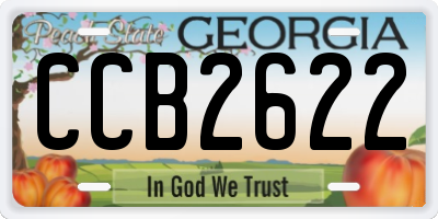 GA license plate CCB2622