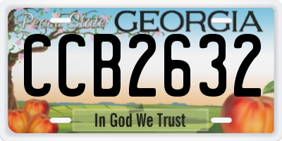 GA license plate CCB2632