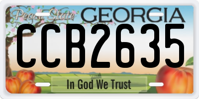 GA license plate CCB2635