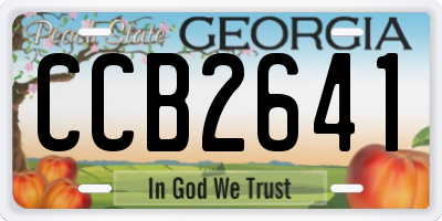 GA license plate CCB2641