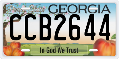 GA license plate CCB2644
