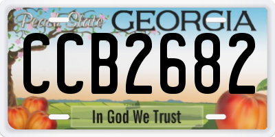 GA license plate CCB2682