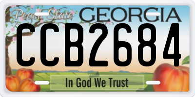 GA license plate CCB2684