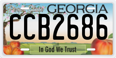 GA license plate CCB2686