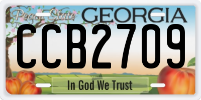 GA license plate CCB2709