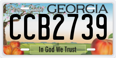 GA license plate CCB2739