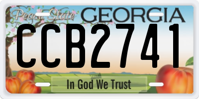 GA license plate CCB2741