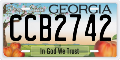 GA license plate CCB2742