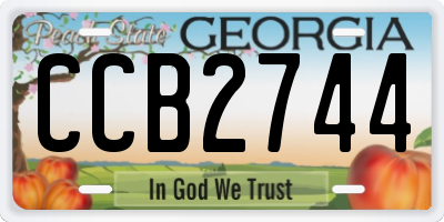 GA license plate CCB2744
