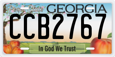 GA license plate CCB2767