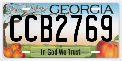 GA license plate CCB2769