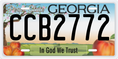 GA license plate CCB2772