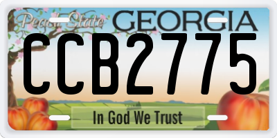 GA license plate CCB2775