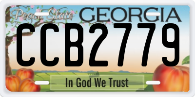 GA license plate CCB2779