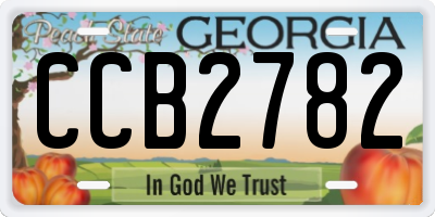 GA license plate CCB2782