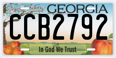 GA license plate CCB2792