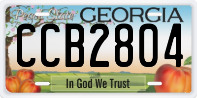 GA license plate CCB2804