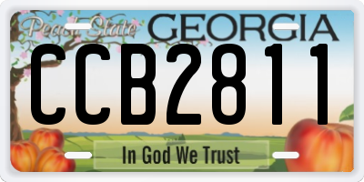 GA license plate CCB2811