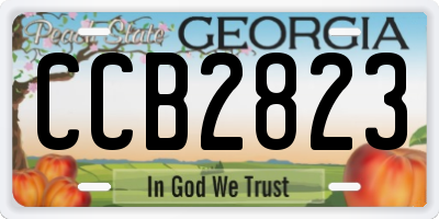 GA license plate CCB2823