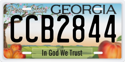 GA license plate CCB2844