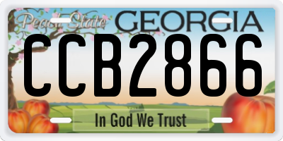 GA license plate CCB2866