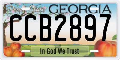 GA license plate CCB2897