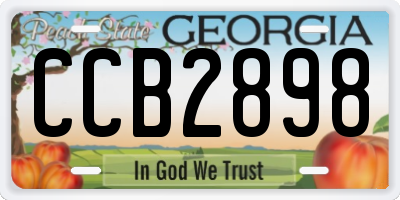 GA license plate CCB2898