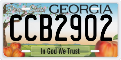 GA license plate CCB2902