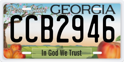 GA license plate CCB2946