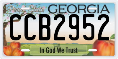 GA license plate CCB2952