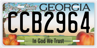 GA license plate CCB2964