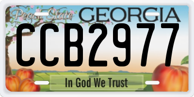GA license plate CCB2977