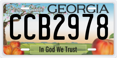 GA license plate CCB2978