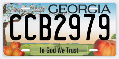 GA license plate CCB2979