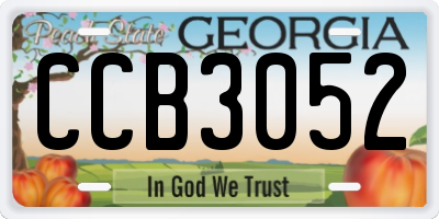 GA license plate CCB3052