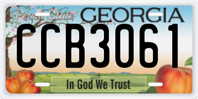 GA license plate CCB3061