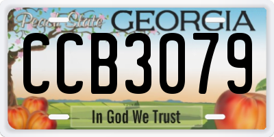 GA license plate CCB3079
