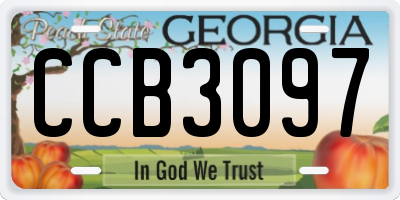 GA license plate CCB3097