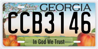 GA license plate CCB3146