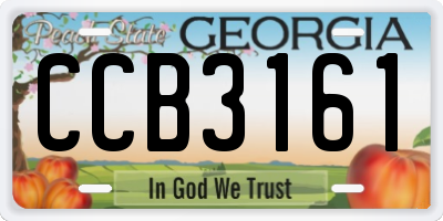 GA license plate CCB3161