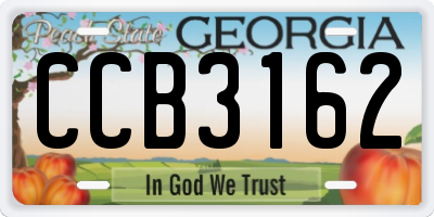 GA license plate CCB3162