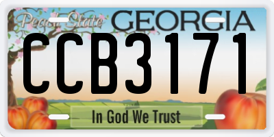 GA license plate CCB3171