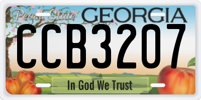 GA license plate CCB3207